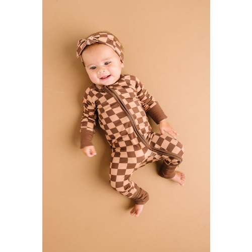 Espresso Checkered Bamboo Sleeper