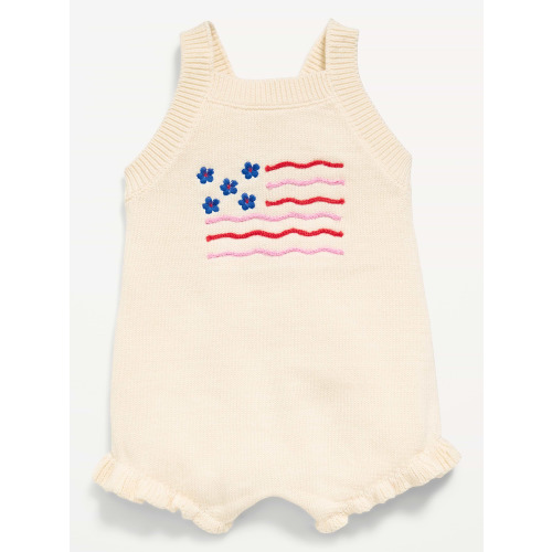 Sleeveless Sweater-Knit One-Piece Romper for Baby