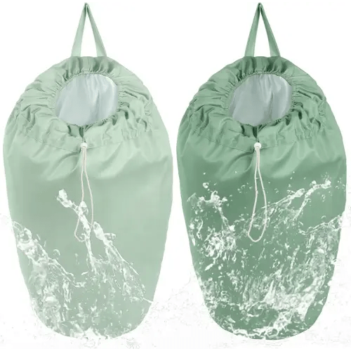 Nuogo 2 Pack Reusable Diaper Pail Liner Bags Hangable Pail Liner with Strap Washable Cloth Diaper Liners Waterproof Cloth Diaper Wet Bag Pail Pouch for Cloth Diaper, Dirty Diapers, Laundry and Garbage