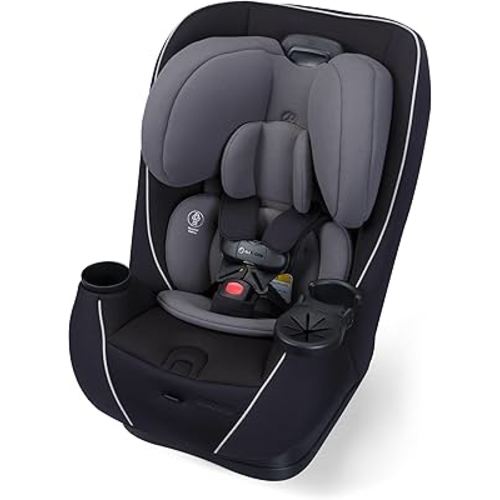Maxi-COSI Pria Max+ All-in-One Baby Convertible Car Seat, Rear Facing, Forward Facing Infant Toddler Booster, Easy Latch Install, Magnetic Buckle, Adjustable Harness, Cup Holders, Sea Shadow