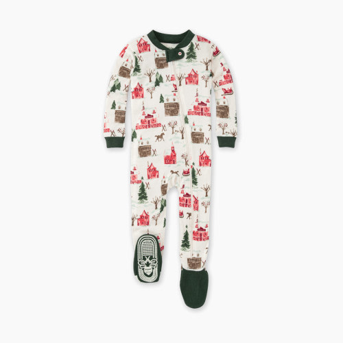 Burt's Bees Baby Baby Holiday Village Sleeper Matching Family Pajamas - Holiday Villlage, 0-3 Months