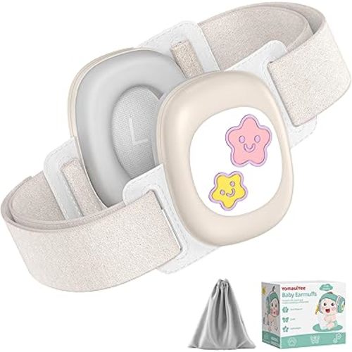 Baby Noise Cancelling Headphones,Infant Earmuffs with Star Pattern, Infant Ear Protection for Toddler 0-48 Months,Baby Travel Essentials for Airplane/Improves Sleep