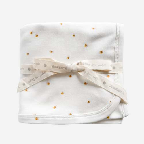 Layette Knit Blanket - Bee