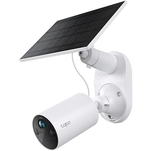 Tapo SolarCam 1080p Security Camera Wireless Outdoor- Battery Power with Solar, Person Detection, Subscription-Free Local Storage or Optional Cloud, Works with Alexa & Google Assistant, C402 KIT