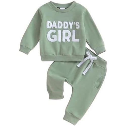 TheFound Toddler Girl Birthday Outfits Letter Print Crew Neck Long Sleeve Sweatshirts Top Long Pants 2Pcs Baby Girl Clothes