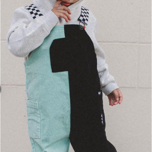 Colorblock Mint Overalls