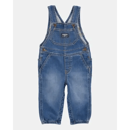 Baby Knit-Like Denim Overalls - Medium Wash - OshKosh B'gosh | Carter's