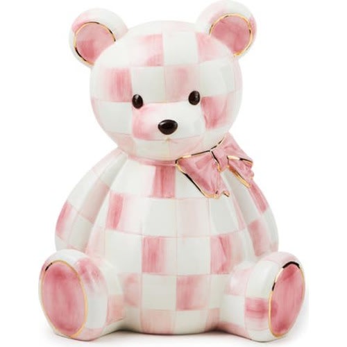 Rosy Hand Painted Ceramic Bear Bank