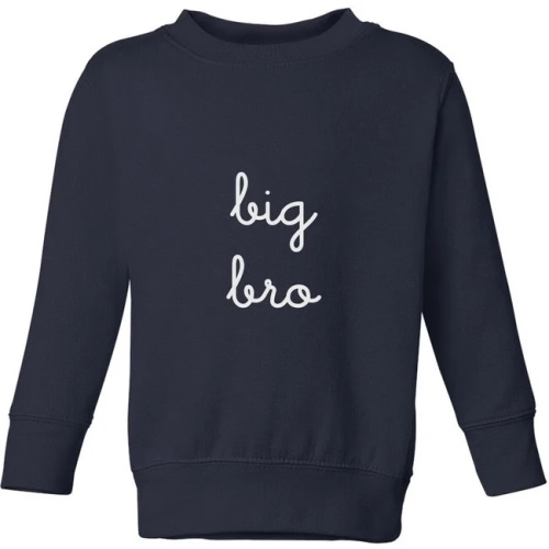 Big Bro Classic Crewneck Fleece, Navy - juju + stitch | Maisonette