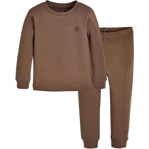 moimoln 6M-8Y Modal Cotton Solid Soft Breathable Baby Toddler Boys Girls Snug fit Pjs Long Sleeve Pajamas Set Sleepwear Daily