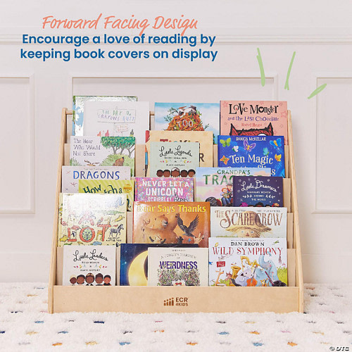 ECR4Kids Single-Sided Book Display, Natural