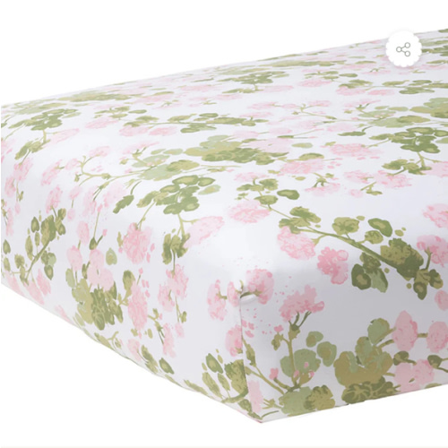 Ouisie Pink Crib Sheet
