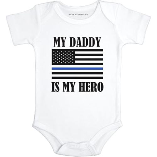 Nene Glamour CO My Daddy is My Hero Baby Bodysuit