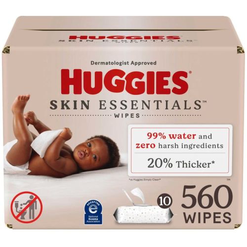 Huggies Skin Essentials Luxury Unscented Baby Wipes - 10 pack ( 560ct total wipes)