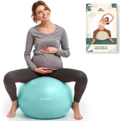 Best Pregnancy Birthing Ball 55-75cm - Anti-Burst for Labor & Prenatal Exercise | Trideer