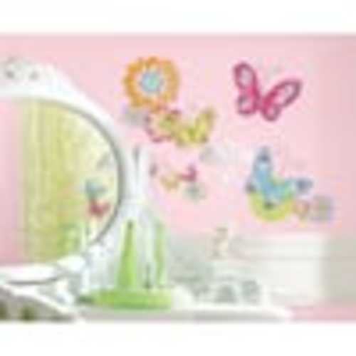 RoomMates 5 in. x 11.5 in. Brushwork Butterfly Peel and Stick Wall Decals RMK2325SCS