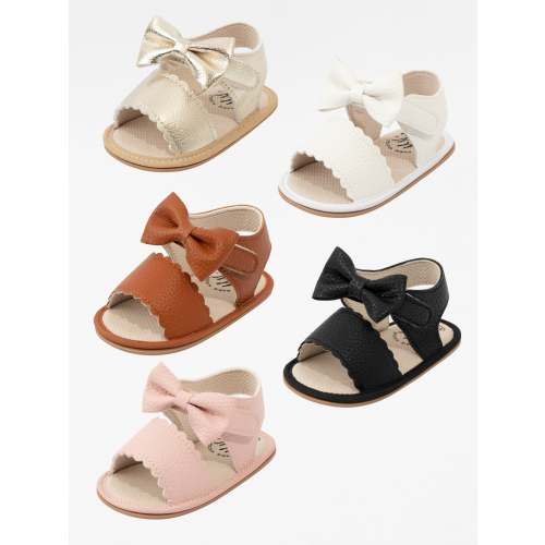 Scalloped Bows Baby Sandals