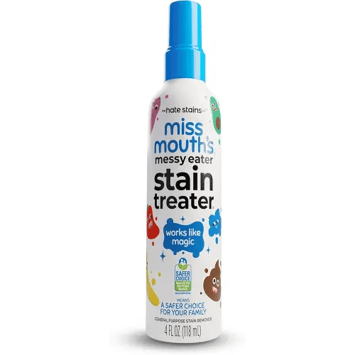Miss Mouth's Messy Eater Stain Treater Spray - 4oz Stain Remover - Newborn & Baby Essentials - No Dry Cleaning Food, Grease, Coffee Off Laundry, Underwear, Fabric