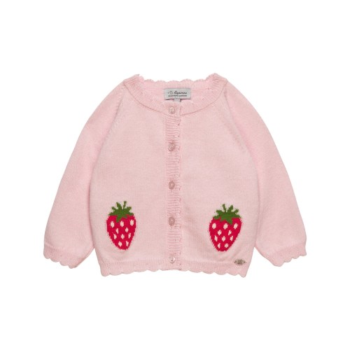 Cotton-Wool Strawberry Cardigan (0-9 Months)