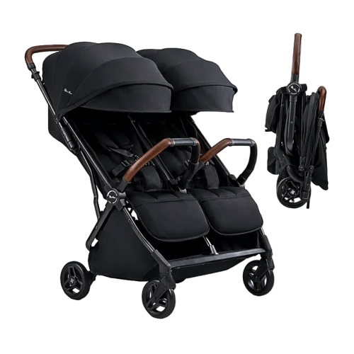 Silver Cross Jet Double Travel Stroller, 2024, Black