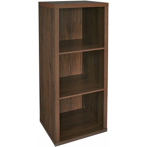 ClosetMaid 6107 Decorative 3-Cube Storage Organizer, Dark Chestnut