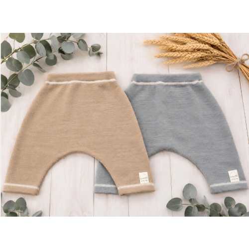 Organic Merino Wool Baby Harem Pants: Unisex Diaper Cover