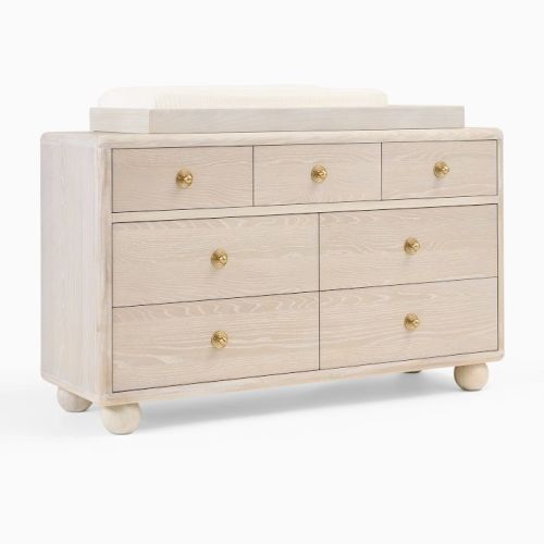 Joseph Altuzarra Sphere Foot 7-Drawer Wide Dresser with Removable Topper (56")
