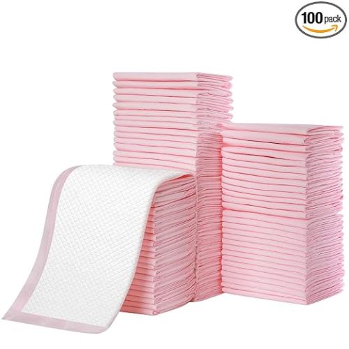 Disposable Changing Pad Liners Pack of 100 Baby Incontinence Changing Pads Diaper UnderPads Ultra Soft Super Absorbent Waterproof Mat 13 x18 in