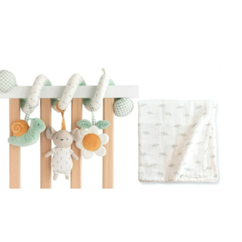 Multi Activity Spiral & Swaddle Set, Floral - Saro Exclusives | Maisonette