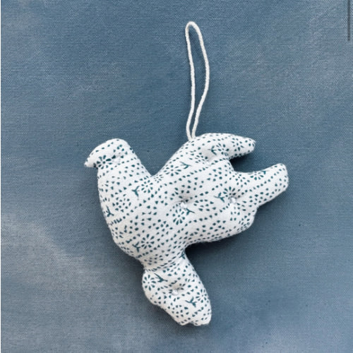 Peace Dove Ornament, Calico Stripe Lake