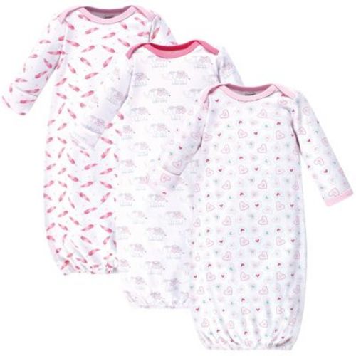 Luvable Friends Girls Cotton Gowns, Girls Elephant Hearts, Preemie/Newborn