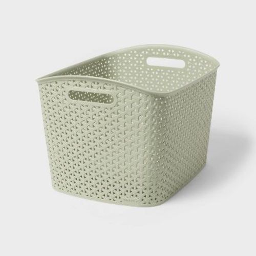 Y-Weave Jumbo Decorative Storage Basket Green - Brightroom™
