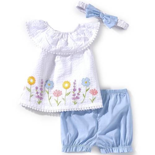 Little Me Baby Girls Sleeveless Floral-Border-Hem Tunic Top
