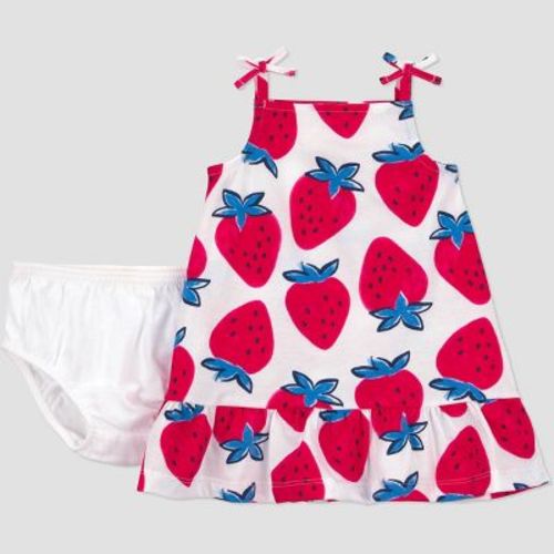Carter's Just One You® Baby Girls' Americana 2pc Strawberries Dress - Red 12M