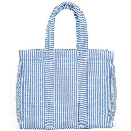 TRVL Tote | Chambray Stripe