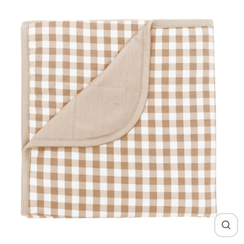 Baby Blanket in Gingham Bisque