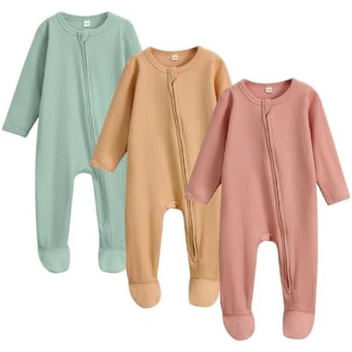 Bafeicao Newborn Footie Pajamas with Mitten Cuffs