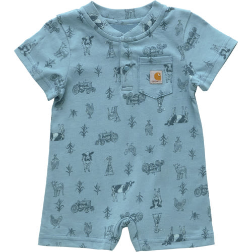 Carhartt Boy's Infant Short-Sleeve Farm Print Romper - Traditions Clothing & Gift Shop