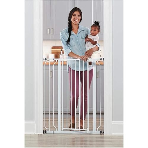 Regalo Safety 36" Extra Tall Baby Gate for Doorways & Bottom of Stairs, Pressure Mounted Walk Through Gate for Babies, Toddlers & Pets, Tested & Safe for 30 Years, American Designed, American Owned