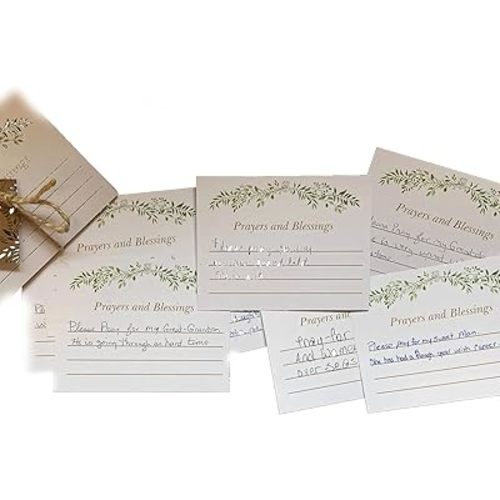 Generic Prayer Bowls with Cards,Prayer Bowls,Prayer Request Cards,Prayer Boxes with Cards to Write On,Heart Prayer Bowl,Congregation Gifts Religious Gifts (Cards), Wood