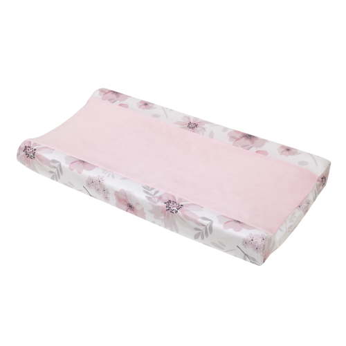 Little Love by NoJo Beautiful Blooms White and Pink Changing Pad Cover