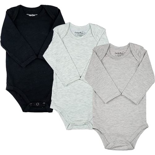 123 Bear Baby Cotton Spandex Long-Sleeve bodysuits unisex boy girl