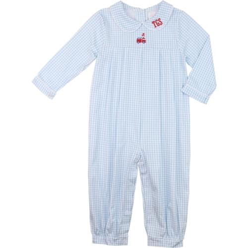 Valentine Firetruck Knit Long Romper
