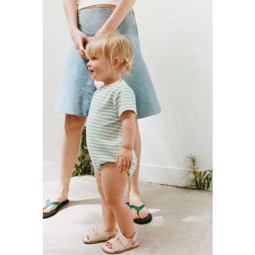 STRIPED TOWEL EFFECT BODYSUIT - Sea green | ZARA United States