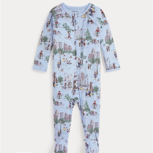 Polo Bear Cotton Footed Coverall