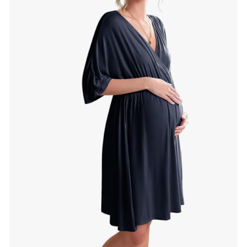 Ekouaer 3 in 1 Labor/Delivery/Hospital Gown Maternity Dress Nursing Nightgown Sleepwear for Breastfeeding