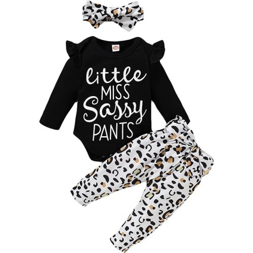 Infant Baby Girl Clothes Newborn Girl Outfit Long Sleeve Romper Pants Set Cute Baby Clothes for Girls Fall/Winter