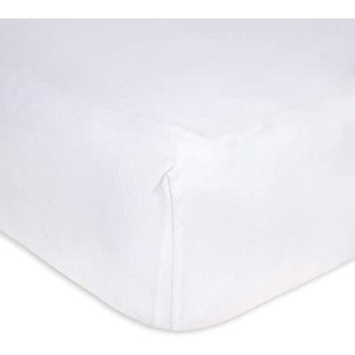 Burt's Bees Baby - Fitted Crib Sheet, Solid Color, 100% Organic Cotton Crib Sheet for Standard Crib and Toddler Mattresses (Cloud White)
