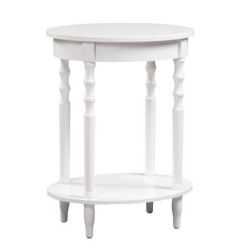 Classic Accents Brandi Oval End Table - Breighton Home, Color: White