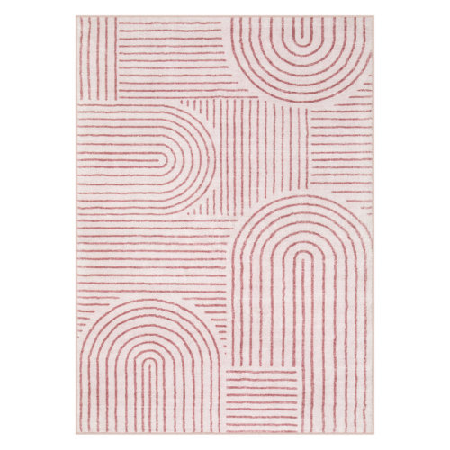 Celeta Abstract Rainbow Striped Area Rug - Colorful Modern Carpet for Living Room, Bedroom, or Office Decor